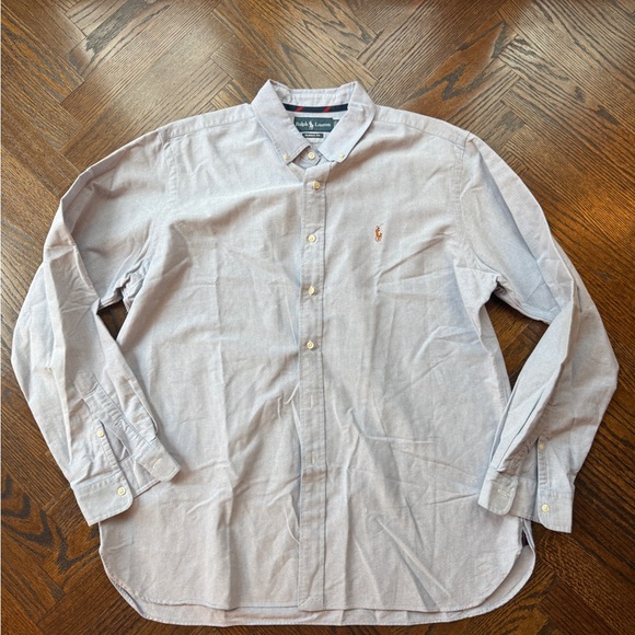Blue Label Ralph Lauren Blue Button down Shirt Classic Fit size XL - Picture 2 of 10